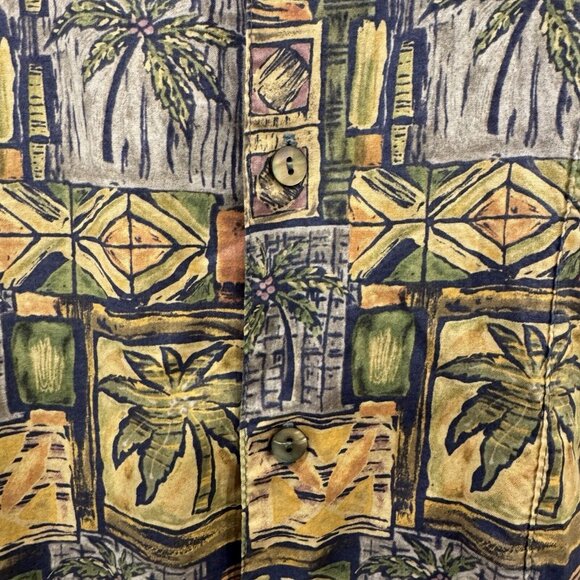 Vtg Tori Richard Hawaiian Shirt Cotton Lawn Mens Size 2XL Palm Tree Made in USA - Picture 5 of 7